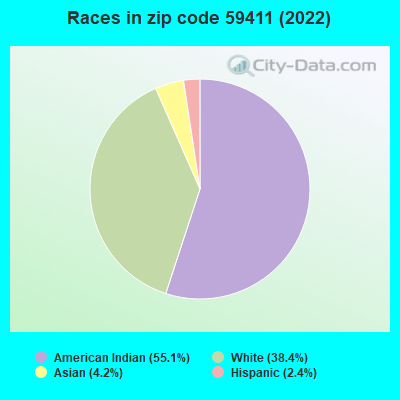 Races in zip code 59411 (2022)