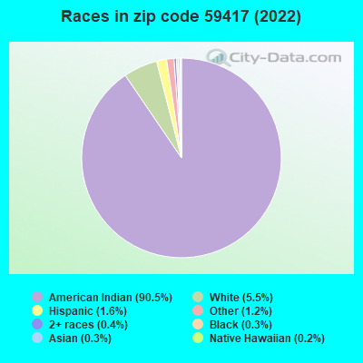 Races in zip code 59417 (2022)