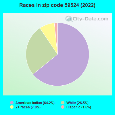 Races in zip code 59524 (2022)