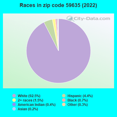 Races in zip code 59635 (2022)
