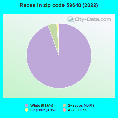 Races in zip code 59648 (2022)