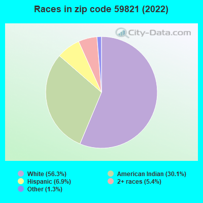 Races in zip code 59821 (2022)