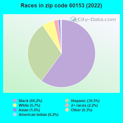 Races in zip code 60153 (2022)