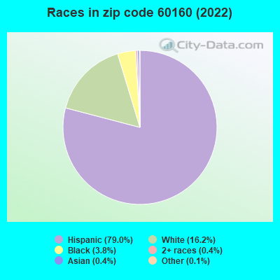 Races in zip code 60160 (2022)