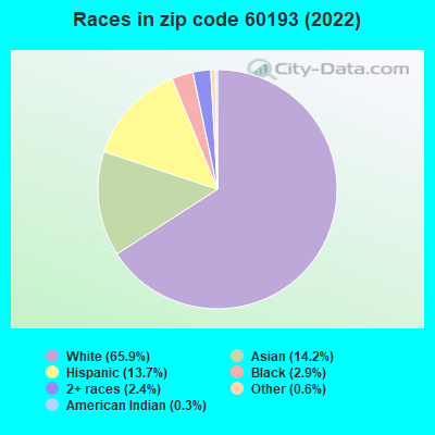 Races in zip code 60193 (2022)