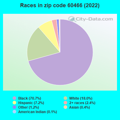 Races in zip code 60466 (2022)