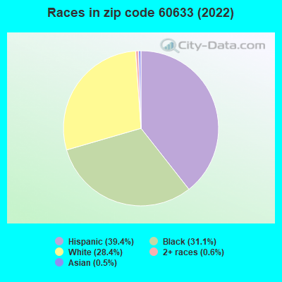 Races in zip code 60633 (2022)