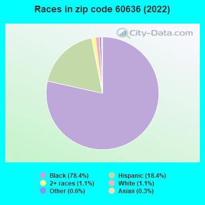 Races in zip code 60636 (2022)