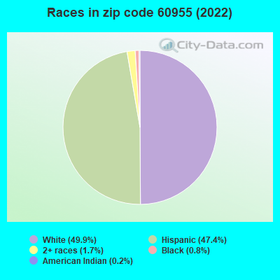 Races in zip code 60955 (2022)