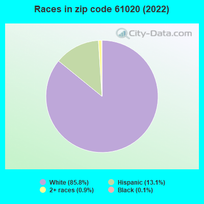 Races in zip code 61020 (2022)