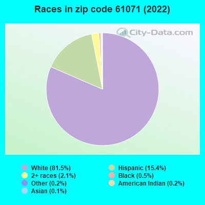 Races in zip code 61071 (2022)