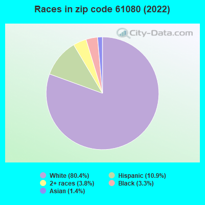 Races in zip code 61080 (2022)