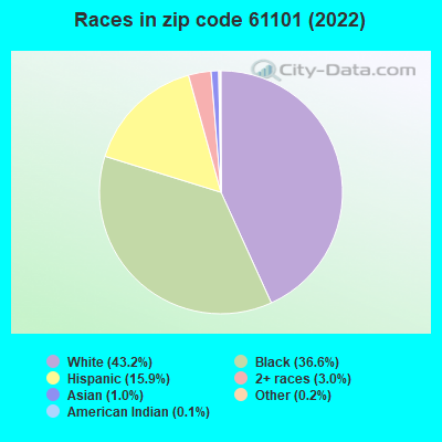 Races in zip code 61101 (2022)