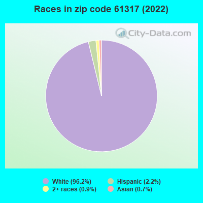 Races in zip code 61317 (2022)