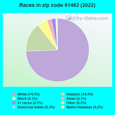 Races in zip code 61462 (2022)