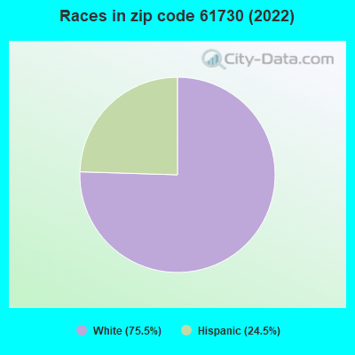 Races in zip code 61730 (2022)