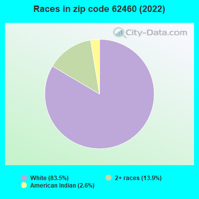 Races in zip code 62460 (2022)