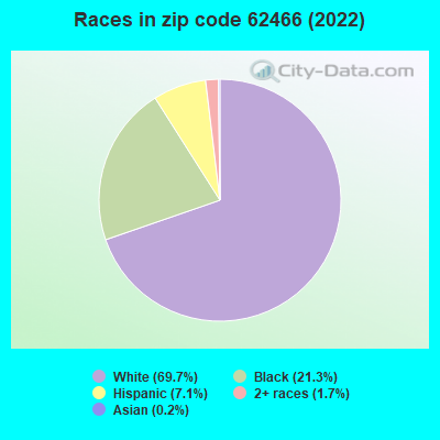 Races in zip code 62466 (2022)