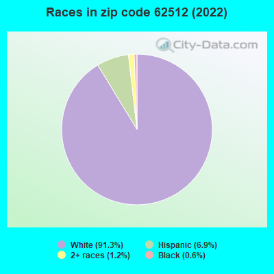 Races in zip code 62512 (2022)
