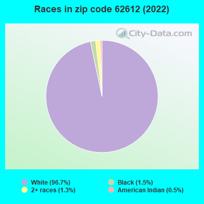 Races in zip code 62612 (2022)