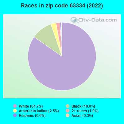 Races in zip code 63334 (2022)