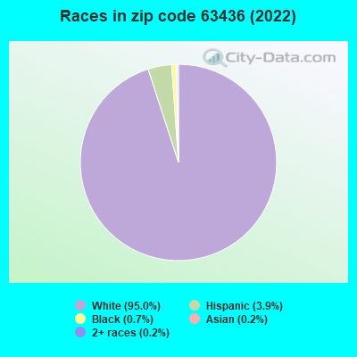 Races in zip code 63436 (2022)