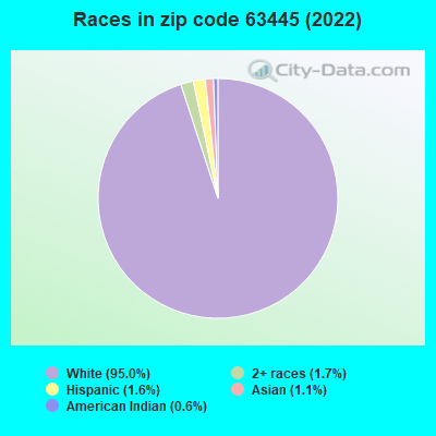 Races in zip code 63445 (2022)