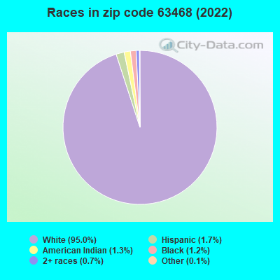 Races in zip code 63468 (2022)