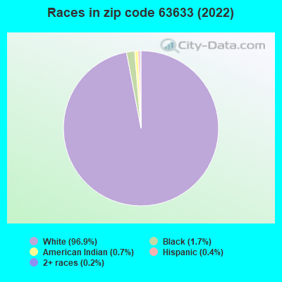 Races in zip code 63633 (2022)