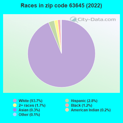 Races in zip code 63645 (2022)