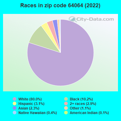 Races in zip code 64064 (2022)