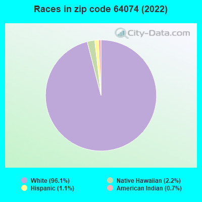Races in zip code 64074 (2022)