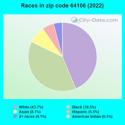 Races in zip code 64106 (2022)