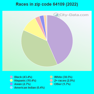 Races in zip code 64109 (2022)