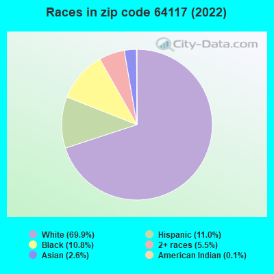 Races in zip code 64117 (2022)