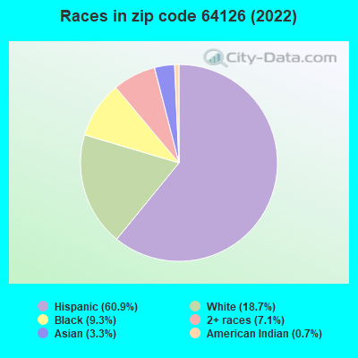 Races in zip code 64126 (2022)