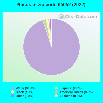 Races in zip code 65052 (2022)