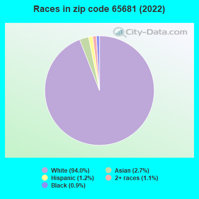 Races in zip code 65681 (2022)