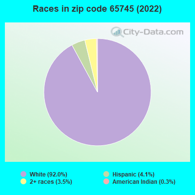 Races in zip code 65745 (2022)