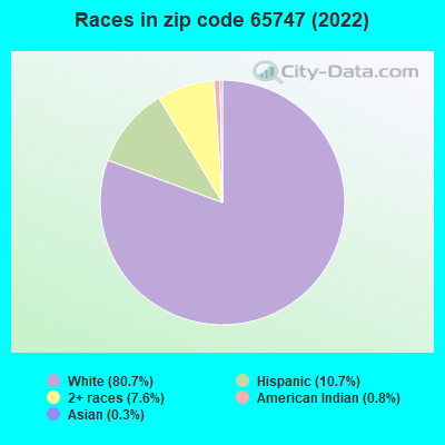 Races in zip code 65747 (2022)