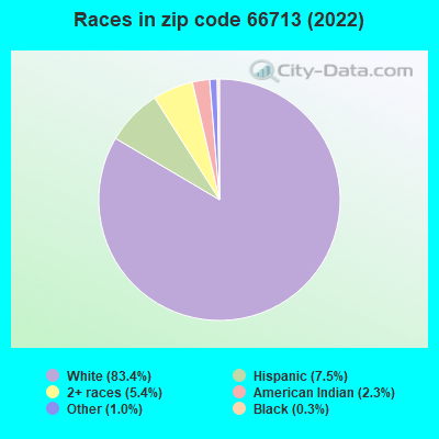 Races in zip code 66713 (2022)