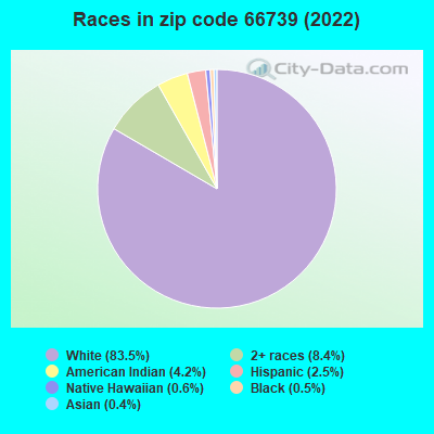 Races in zip code 66739 (2022)