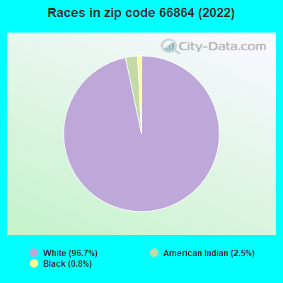 Races in zip code 66864 (2022)