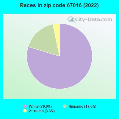 Races in zip code 67016 (2022)