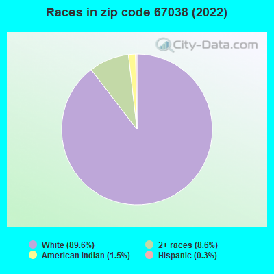 Races in zip code 67038 (2022)