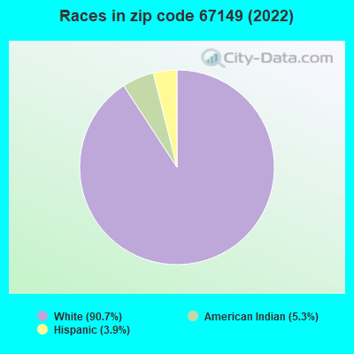 Races in zip code 67149 (2022)