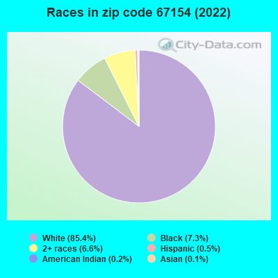 Races in zip code 67154 (2022)