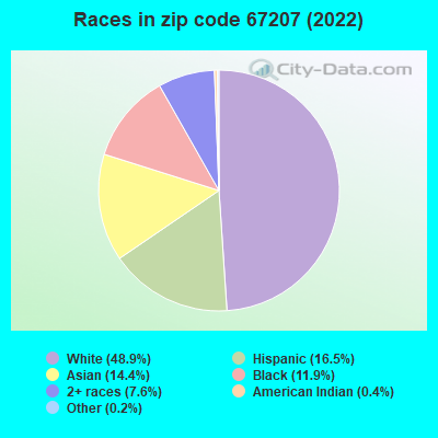 Races in zip code 67207 (2022)