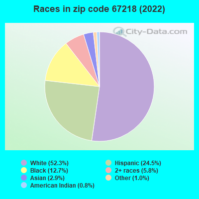 Races in zip code 67218 (2022)