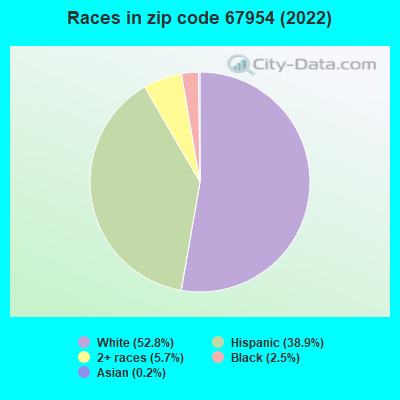 Races in zip code 67954 (2022)